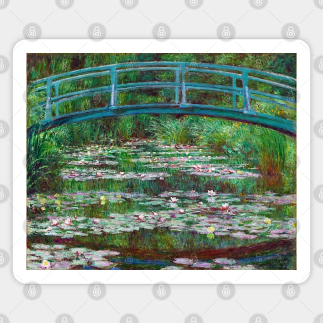 High Resolution Monet - The Japanese Footbridge Sticker by RandomGoodness